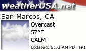 Click for Forecast for San Marcos, California from weatherUSA.net